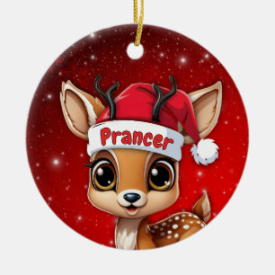 Adorno De Cerámica Prancer Ciervo Bebé, Cria, Cierva, Reno🦌 🎄