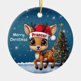 Adorno De Cerámica Prancer Cria de Ciervo, Ciervo, Cierva, Reno🦌 🎄