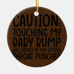 Adorno De Cerámica Precaución Tocando Mi Batido De Bebé Resultará 