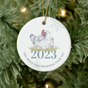 Adorno De Cerámica Precios de Huevos Comestibles Divertidos Navidad