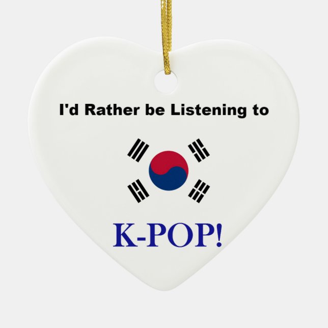 Adorno De Cerámica ¡Prefiero escuchar a KPOP! (Frente)