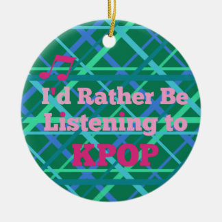 Adorno De Cerámica "Prefiero escuchar el KPOP" (Rosa)