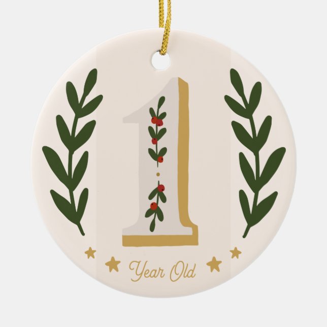 Adorno De Cerámica Premier Noël 1 an (Frente)