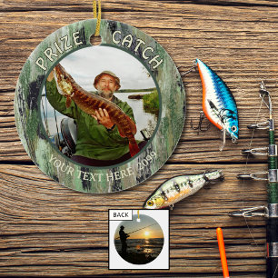 Adorno De Cerámica Premio de Pesca Atrapado 2 Fotos
