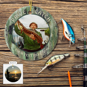 Adorno De Cerámica Premio de Pesca Atrapado 2 Fotos
