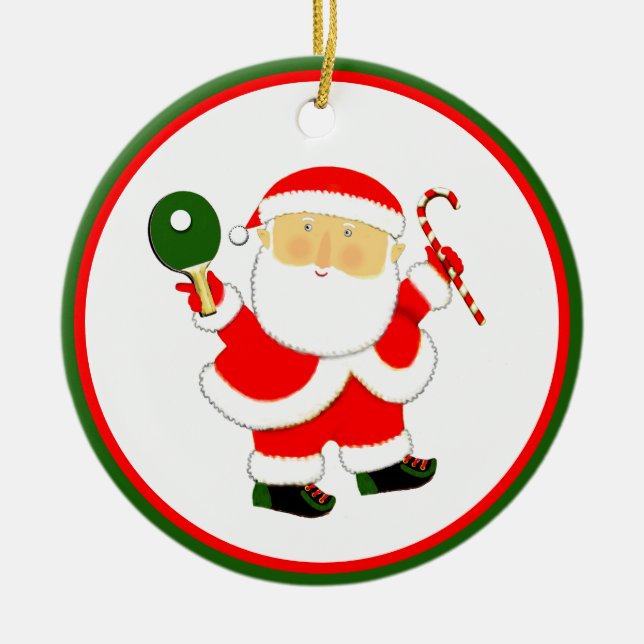 Adorno De Cerámica Premio Fiesta de Navidades Ping Pong (Frente)