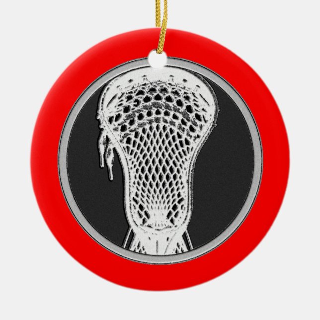 Adorno De Cerámica Premio Lacrosse (Frente)