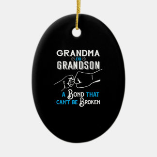 Adorno De Cerámica Premium de Bond Grandma y Grandson