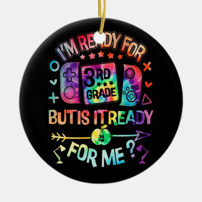 Adorno De Cerámica Preparado para el tintineo de tres grados de vuelt (Frente)