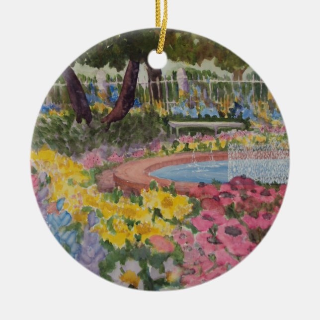 Adorno De Cerámica Prescott Park Garden Poppies Portsmouth NH (Frente)