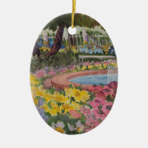 Adorno De Cerámica Prescott Park Garden Poppies Portsmouth NH