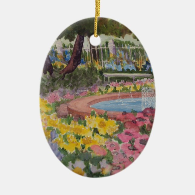 Adorno De Cerámica Prescott Park Garden Poppies Portsmouth NH (Frente)