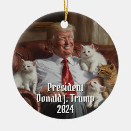 Adorno De Cerámica Presidente Donald J. Trump Gats Kittens 2024