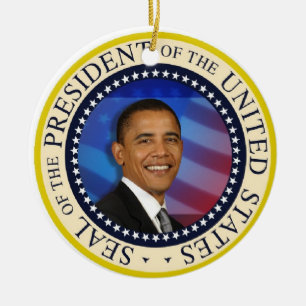 Adorno De Cerámica Presidente Obama Inauguration
