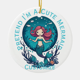 Adorno De Cerámica Pretende que soy una hábil sirena Thunder_Cove
