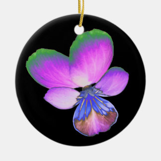 Adorno De Cerámica Pretty Pansy Custom Birthday