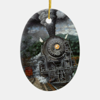 Adorno De Cerámica "Pride of the Central" by Tom Rock Oval Ornament