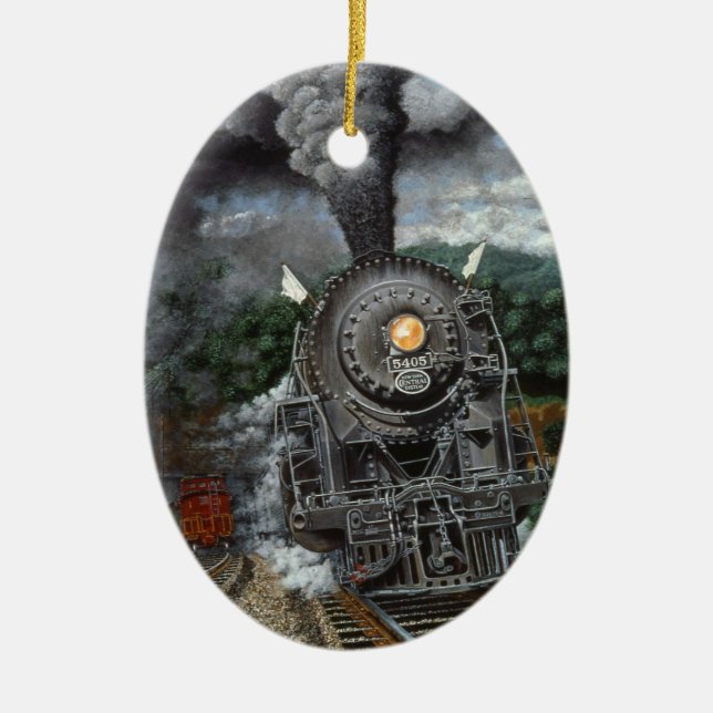 Adorno De Cerámica "Pride of the Central" by Tom Rock Oval Ornament (Frente)