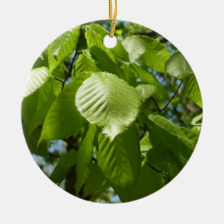Adorno De Cerámica Primavera Birch deja el árbol verde