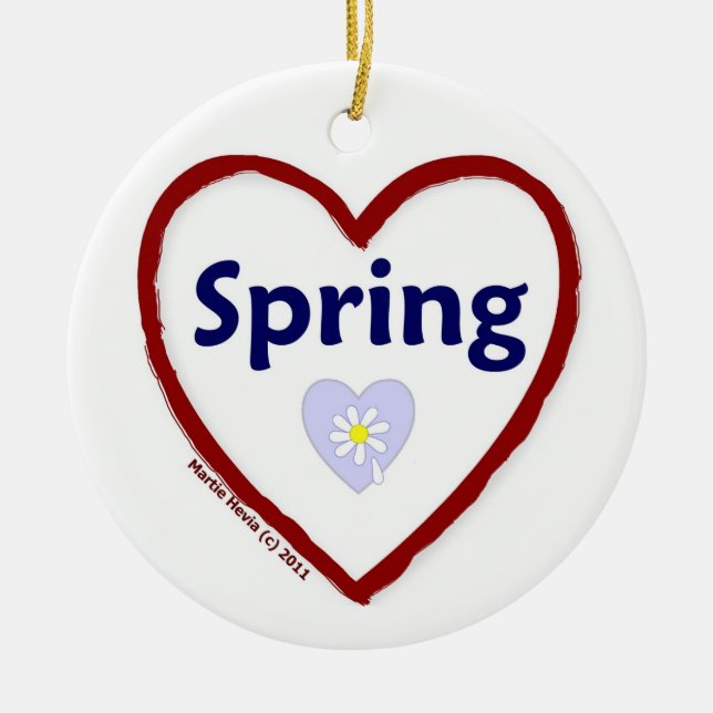Adorno De Cerámica Primavera de amor (Frente)