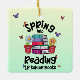 Adorno De Cerámica Primavera en la lectura de los Libros de TR Kohler