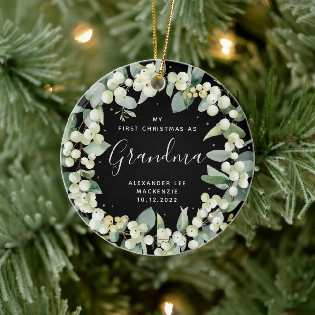 Adorno De Cerámica Primer abuelo de Navidad/cualquier foto relativa (Árbol)