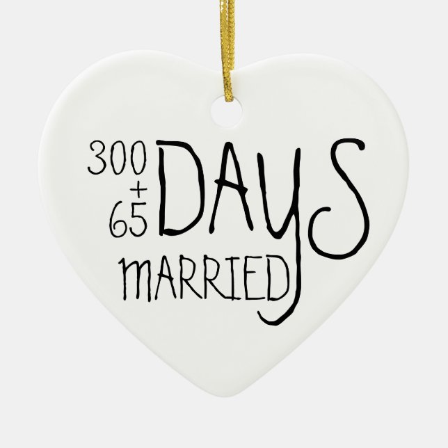Adorno De Cerámica Primer aniversario de boda marido casado (Frente)