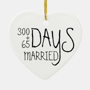 Adorno De Cerámica Primer aniversario de bodas casado esposa marido
