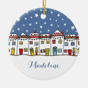 Adorno De Cerámica Primer árbol de Navidad del bebé personalizado