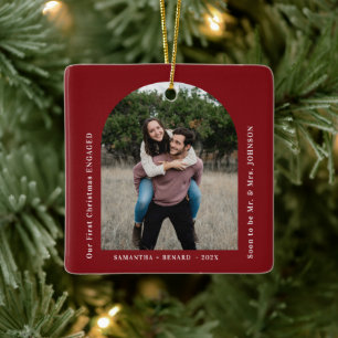 Adorno De Cerámica Primer Arco de Navidad para Foto de Parejas Compro