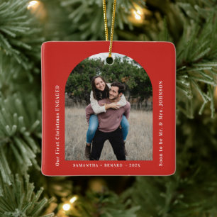 Adorno De Cerámica Primer Arco de Navidad para Fotos de Parejas Compr