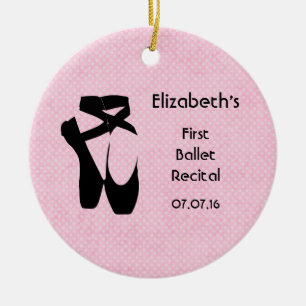Adorno De Cerámica Primer ballet personalizado Recital Keepsake