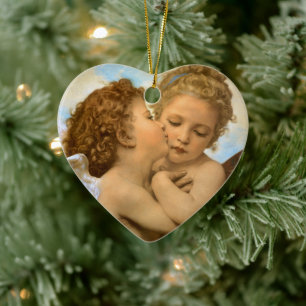 Adorno De Cerámica Primer beso (detalle de ángel) de Bouguereau