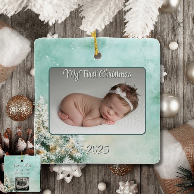 Adorno De Cerámica Primer bizcocho verde/Verde azulado para invierno  (Subido por el creador)