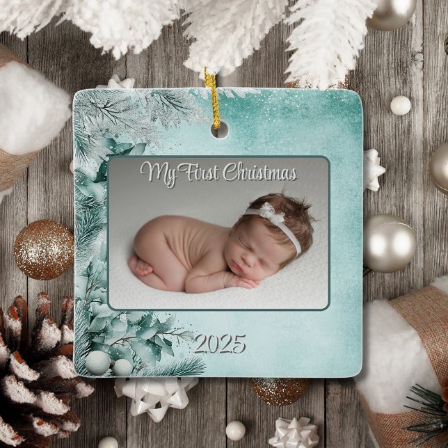 Adorno De Cerámica Primer bizcocho verde/Verde azulado para invierno  (Subido por el creador)