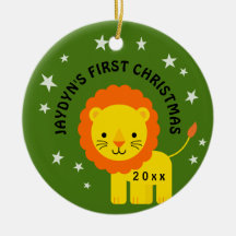 Primer círculo de regalo navideño del león diverti