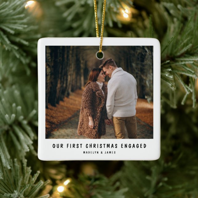 Adorno De Cerámica Primer compromiso navideño de participación mínima (Árbol)