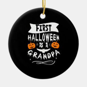 Adorno De Cerámica Primer Halloween como abuelo Regalo divertido de H