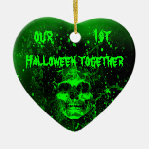 Adorno De Cerámica Primer Halloween juntos