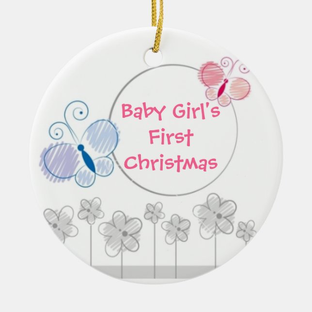 Adorno De Cerámica Primer navidad (Frente)