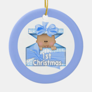 Adorno De Cerámica Primer navidad 2 del muchacho