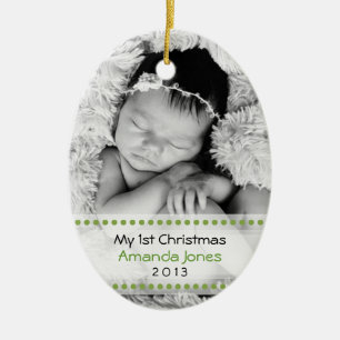 Adorno De Cerámica Primer navidad adorable de Babys