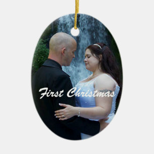 Adorno De Cerámica Primer navidad casado