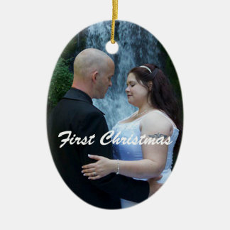 Adorno De Cerámica Primer navidad casado