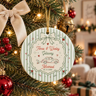 Adorno De Cerámica Primer Navidad Casados Regalo para Recién Casados