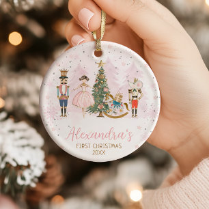 Adorno De Cerámica Primer Navidad de la Bebé Bailarina de Ballet de C