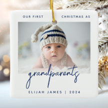 Primer Navidad de los abuelos Foto Minimalista Azu