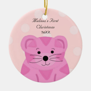 Adorno De Cerámica Primer Navidad de Tiger Baby