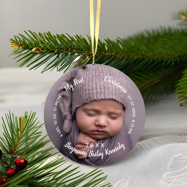 Adorno De Cerámica Primer Navidad del bebé Fotos Nacimientos Estadíst (Subido por el creador)