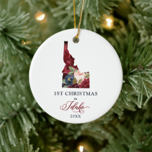 Adorno De Cerámica Primer Navidad personalizado del nuevo hogar en el